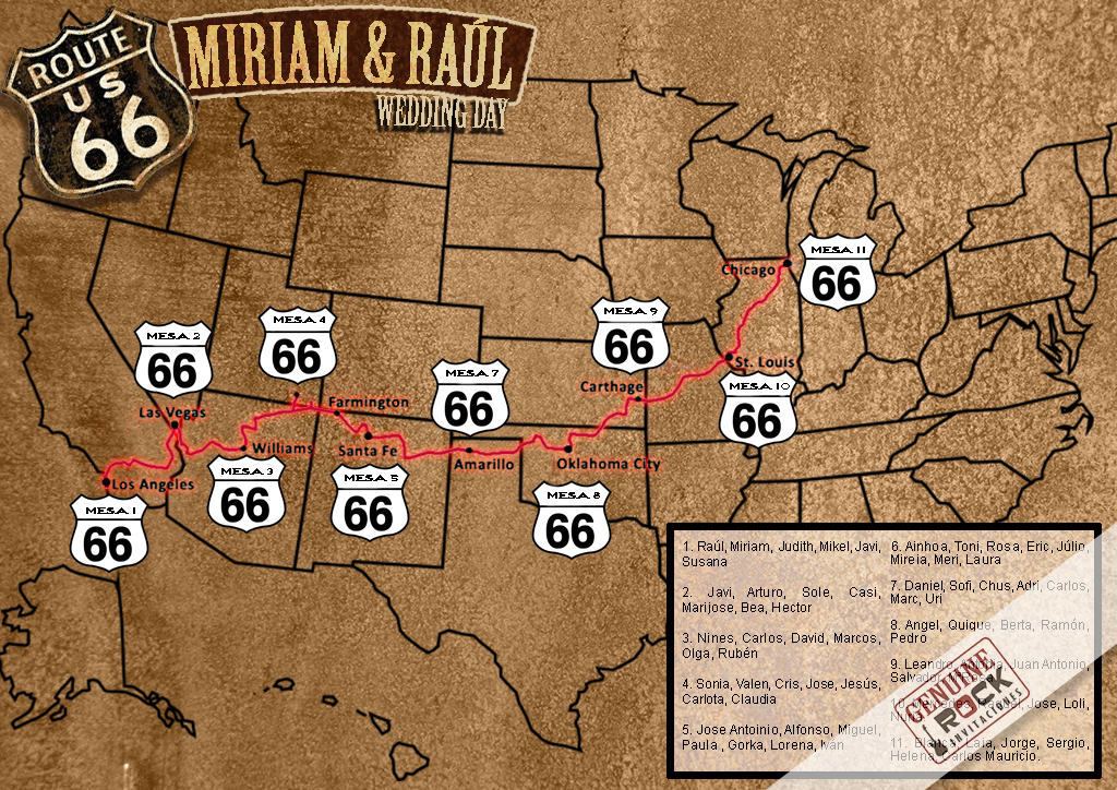 seating plan tipo route 66